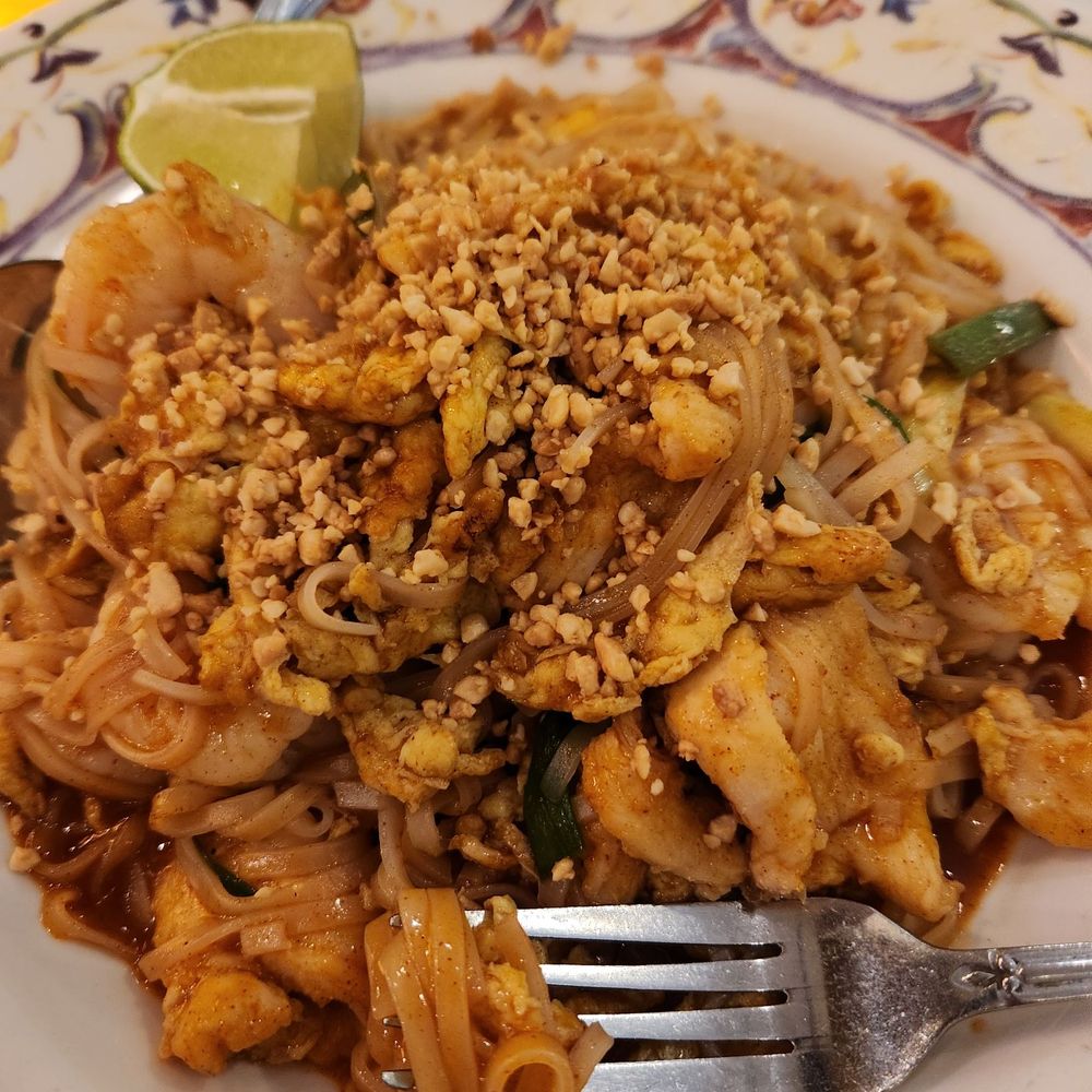 Pad Thai - Pad Thai with Chicken and Shrimp. - Thai Near Me - Hudson, Ohio Pad Thai - Pad Thai with Chicken and Shrimp. - Thai Near Me - Hudson, Ohio