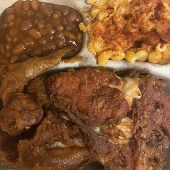 Gus's World Famous Fried Chicken - The three piece white meat chicken was flavorful and crispy. Macaroni and baked beans good too - Chicken Shop Near Me - Chamblee, Georgia Gus's World Famous Fried Chicken - The three piece white meat chicken was flavorful and crispy. Macaroni and baked beans good too - Chicken Shop Near Me - Chamblee, Georgia