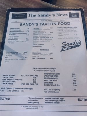 Menu photo 4 Sandy's Tavern Richfield, MN