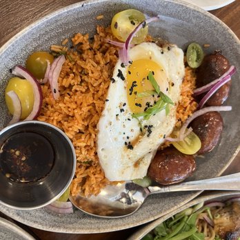 B Star - Longanisa with garlic rice and sunnyside up egg - Burmese Near Me - San Francisco, California B Star - Longanisa with garlic rice and sunnyside up egg - Burmese Near Me - San Francisco, California