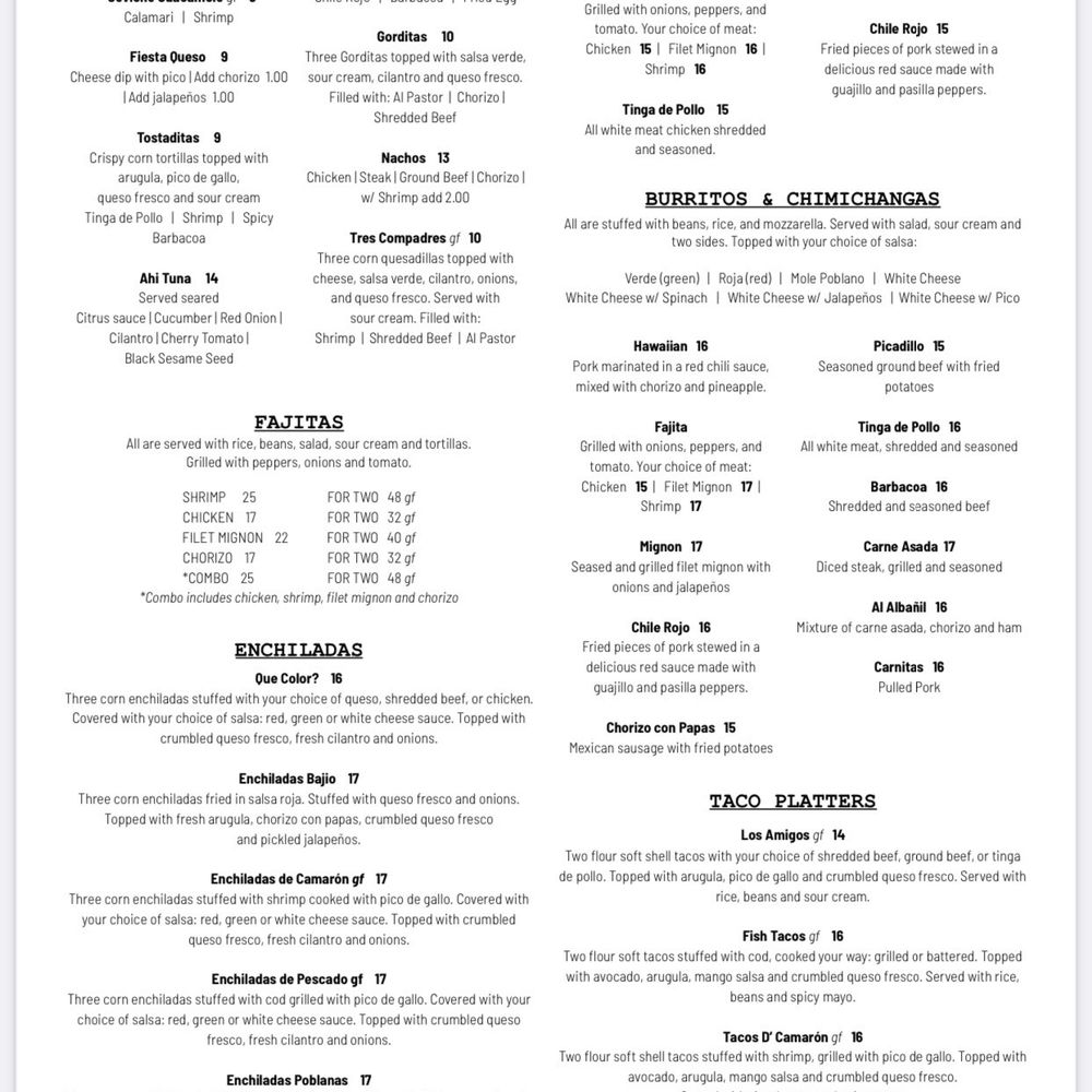 Antojitos Mexicanos - Dinner menu- new - Mexican Near Me - Appleton, Wisconsin