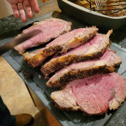 Ernst's Market - Prime rib cooked to 115 then rested 30 min before slicing.  Juicy and flavorful.  Outstanding!!!