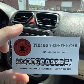 The O&A Coffee Car - Punch card - Coffee & Tea Near Me - Culpeper, Virginia The O&A Coffee Car - Punch card - Coffee & Tea Near Me - Culpeper, Virginia