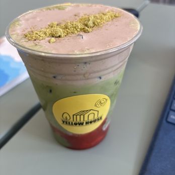 Yellow House Cafe - Dubai chocolate strawberry matcha - Cafes Near Me - Northridge, California Yellow House Cafe - Dubai chocolate strawberry matcha - Cafes Near Me - Northridge, California