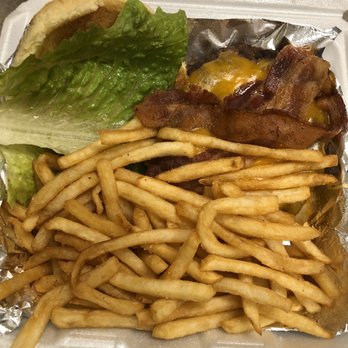Thirsty Fellow - Half Pound Burger added cheese and bacon - American Near Me - Columbia, South Carolina Thirsty Fellow - Half Pound Burger added cheese and bacon - American Near Me - Columbia, South Carolina