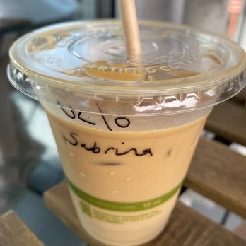 Pursue Coffee - Light ice real vanilla latte with oat milk - Coffee & Tea Near Me - Redondo Beach, California