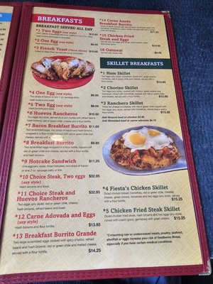 Menu photo 2 Fiesta's Albuquerque, NM