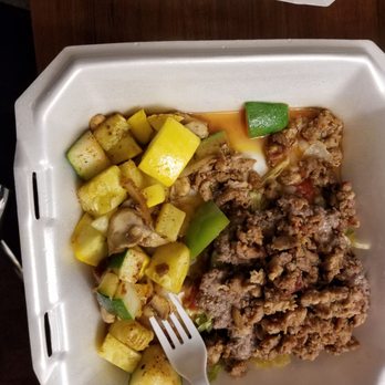 MayMoes - Anadouille sausage burger (bunless) which was outstanding paired with delightfully grilled veggies. - Cajun/Creole Near Me - Logan, Utah