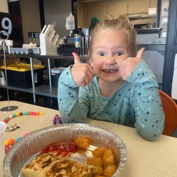 Stuffed - Two thumbs up for the kids burrito and tots. - Mexican Near Me - San Antonio, Texas Stuffed - Two thumbs up for the kids burrito and tots. - Mexican Near Me - San Antonio, Texas