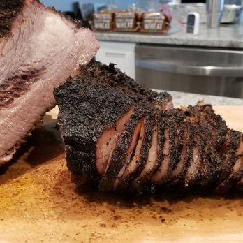 Crack Brisket - the flat section holding up the fatty section - Caterers Near Me Crack Brisket - the flat section holding up the fatty section - Caterers Near Me