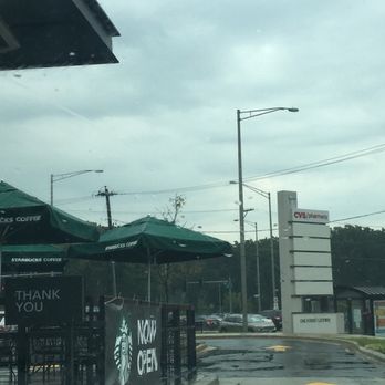 Starbucks - From the drive thru on this rainy day. - Coffee & Tea Near Me - Oak Forest, Illinois