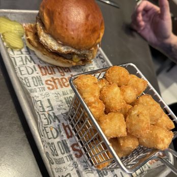 Burger Shed - Olathe - Farmhouse Burger with tots - American Near Me - Olathe, Kansas