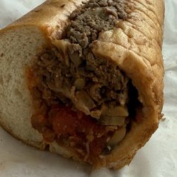 Nick's Philadelphia Cheese Steaks - Pizza steak with mushrooms
