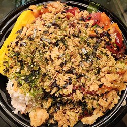 All About Poke - Medium Size with Tuna, Salmon and Octopus