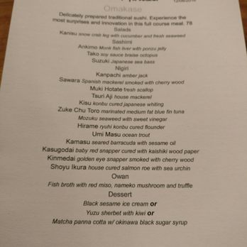Hinata - Full course meal for $78. - Sushi Bars Near Me - San Francisco, California