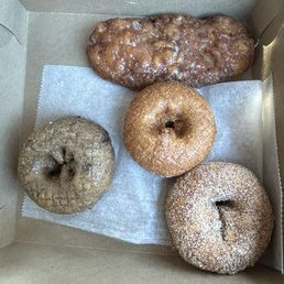 Pumpkin glazed,  cinnamon sugar covered pumpkin, blueberry glazed, apple fritter