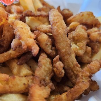 H Salt Esq Fish & Chips - Close up of the fried clams - Fish & Chips Near Me - San Jose, California H Salt Esq Fish & Chips - Close up of the fried clams - Fish & Chips Near Me - San Jose, California