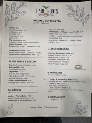 Menu photo 2 Bare Roots Coffee House Fort Myers, FL Menu photo 2 Bare Roots Coffee House Fort Myers, FL
