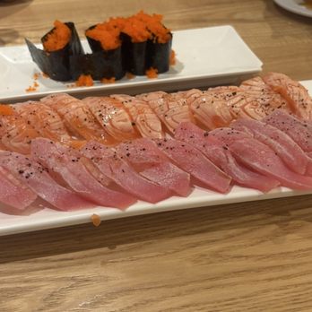 X-Fish - Tri Peppered Salmon Tri Peppered Tuna Masago, Smelt Eggs - Sushi Bars Near Me - Brea, California X-Fish - Tri Peppered Salmon Tri Peppered Tuna Masago, Smelt Eggs - Sushi Bars Near Me - Brea, California