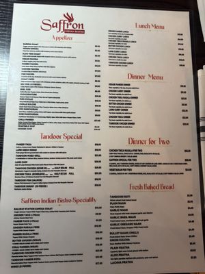 Menu photo 3 Saffron Indian Bistro Fresno, CA Menu photo 3 Saffron Indian Bistro Fresno, CA