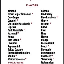 Syrup lists