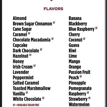 7 Brew Coffee - Syrup lists - Coffee & Tea Near Me - Kirkwood, Missouri