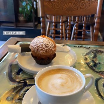 Café Portrait - Raspberry praline brioche. Decaf coffee - Cafes Near Me - Vancouver, British Columbia Café Portrait - Raspberry praline brioche. Decaf coffee - Cafes Near Me - Vancouver, British Columbia