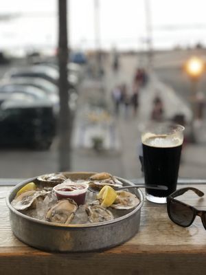 Photo of South Beach Bar & Grille - San Diego, CA, US. Half dozen oysters on the half shell