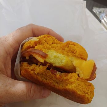 Robin Simmons Bakery - Sorry I was hungry. Bacon egg and Gouda on sweet potato biscuit - Desserts Near Me - Virginia Beach, Virginia Robin Simmons Bakery - Sorry I was hungry. Bacon egg and Gouda on sweet potato biscuit - Desserts Near Me - Virginia Beach, Virginia