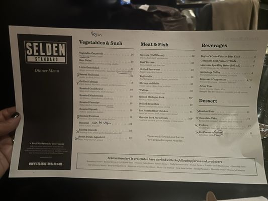 Menu photo 1 Selden Standard Detroit, MI