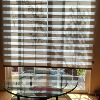 A Blinds - Kitchen sliding glass door. - Shutters Near Me - Buena Park, California