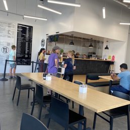 people sitting at tables