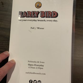Early Bird Blackstone District - Menu - Breakfast & Brunch Near Me - Omaha, Nebraska Early Bird Blackstone District - Menu - Breakfast & Brunch Near Me - Omaha, Nebraska