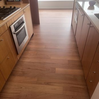 2XM Hardwood Floors - Kitchen area with fully refurbished floors - Flooring Near Me - Lawndale , California