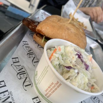 Element Gastropub - BBQ Sandwich and slaw - Vegetarian Near Me - Raleigh, North Carolina Element Gastropub - BBQ Sandwich and slaw - Vegetarian Near Me - Raleigh, North Carolina