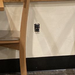 No outlet cover No outlet cover