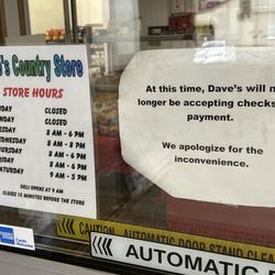 Dave's Country Store - Store Hours