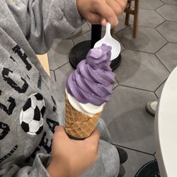 Premium Matcha Cafe Maiko - Ube + vanilla cone