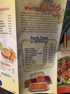 Menu photo 3 Aloha Hawaiian Barbecue Dallas, TX Menu photo 3 Aloha Hawaiian Barbecue Dallas, TX