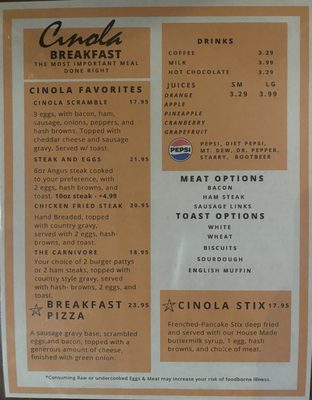 Menu photo 3 Cinola Restaurant & Lounge Mead, WA Menu photo 3 Cinola Restaurant & Lounge Mead, WA