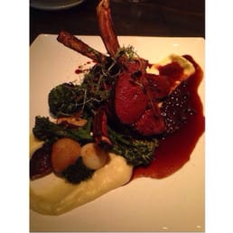 Venison tenderloin chops with dark chocolate reduction