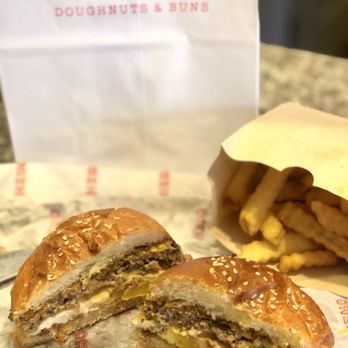 Full Circle Doughnuts - Cheeseburger + Fried Egg and fries - Donuts Near Me - Homewood, Alabama