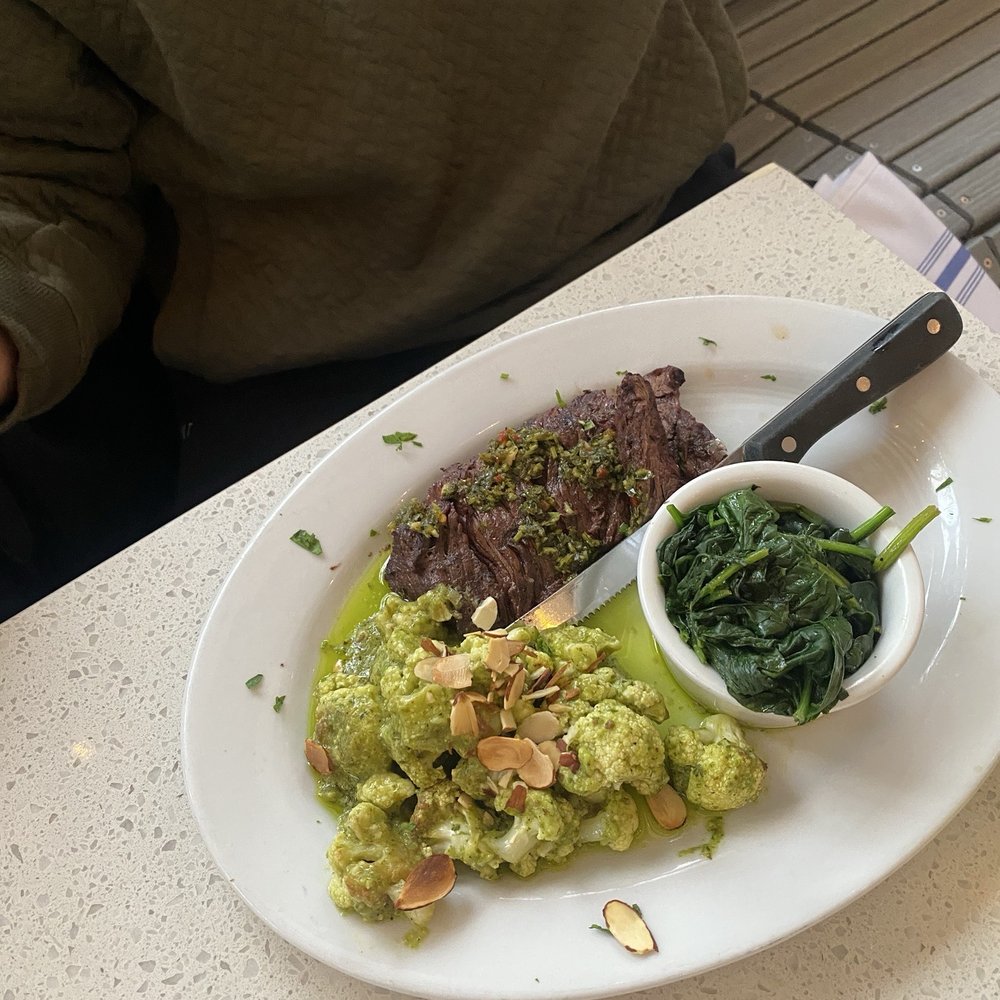 Lure Fish House - Steak pesto shrimp and spinach. - Seafood Near Me - Ventura, California Lure Fish House - Steak pesto shrimp and spinach. - Seafood Near Me - Ventura, California