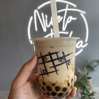 OneZo - Brown Sugar Dirty Milk Medium size with Onezo Tapioca - Bubble Tea Near Me - Troy, Michigan