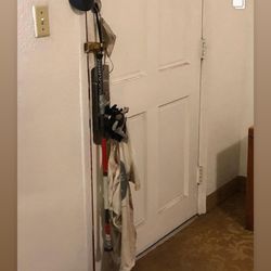 Western Motel - Interior: door handle provides hanger space for my day kit