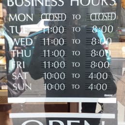 Hours as of July 16 2014 Hours as of July 16 2014