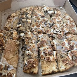 The "pizza" they tried to pass as a S'mores pizza.
