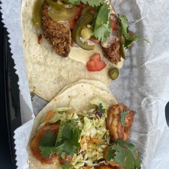 El Mero Taco - Southern Fried Chicken Taco and Smoked Habanero Shrimp Taco - Mexican Near Me - Memphis, Tennessee