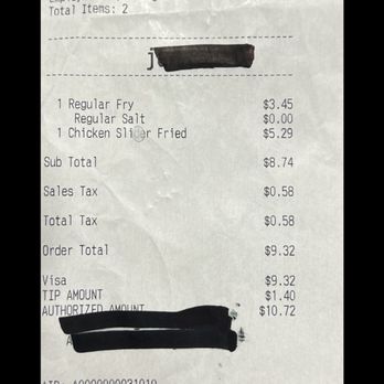 Super Chix - Receipt. Way too much for what was given. - Chicken Shop Near Me - East Hanover, New Jersey Super Chix - Receipt. Way too much for what was given. - Chicken Shop Near Me - East Hanover, New Jersey