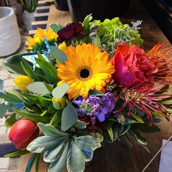 Blue Poppy Floral - So glad Diep included the Protea! Blue Pool Rocks! - Florists Near Me - Seattle, Washington